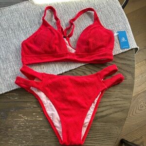 Cupshe Red Bikini Set